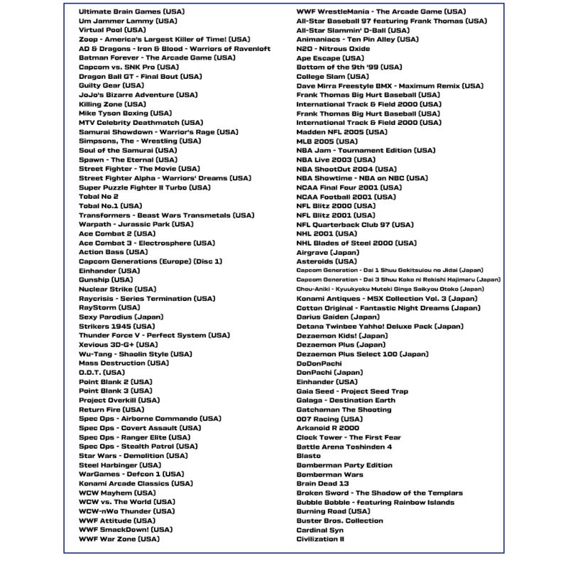 True Blue Mini Crackhead Pack 32G 64G PS ONE MINI Plug and Play for Retrospill Høy Kvalitet Enkel Installering