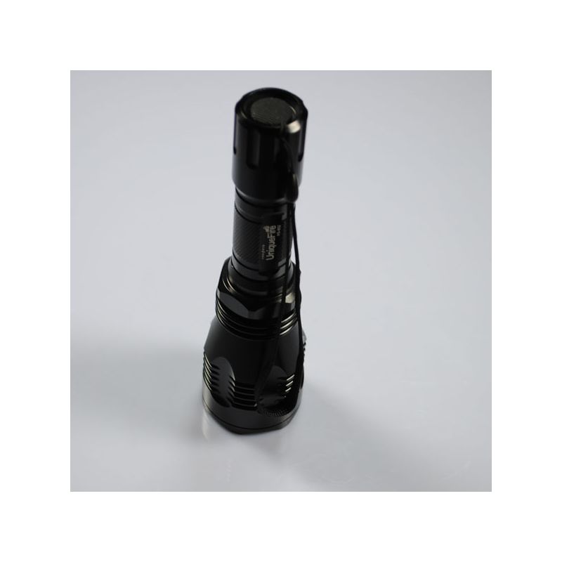 Uniquefire HS-802 robust rød lommelykt for friluftsliv kraftig LED vanntett design 500m rekkevidde 6061T aluminium