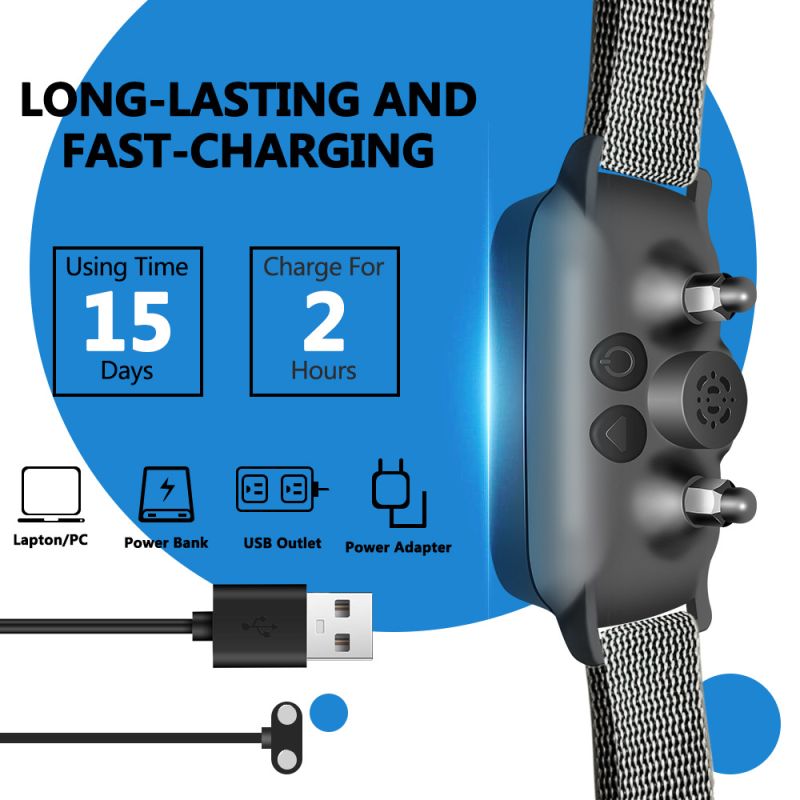 Ultrasonisk Hundetreningshalsband med Anti Bjeffeteknologi Skånsom Bjeffedemper for Hundens Velvære