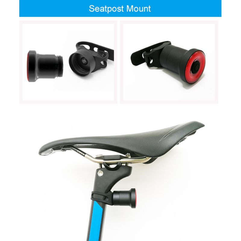 XLite100 Intelligent sykkellys Oppladbar Baklys Sykkelutstyr Super lys Synlighet Sikkerhetslanterne COB LED