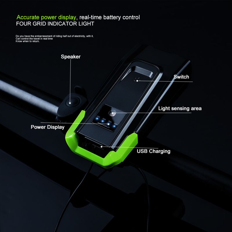 Sykkellys 2x T6 2400 lumen USB oppladbar sykkellysfront synlighet og sykkelsikkerhet seks lysmoduser