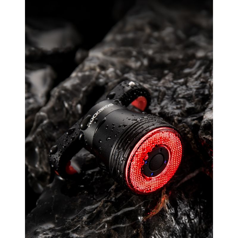 ROCKBROS Q5 Sykkel Smart Lys Auto Bremsesensor LED Baklykt IPx6 Vanntett for Synlighet og Sikkerhet
