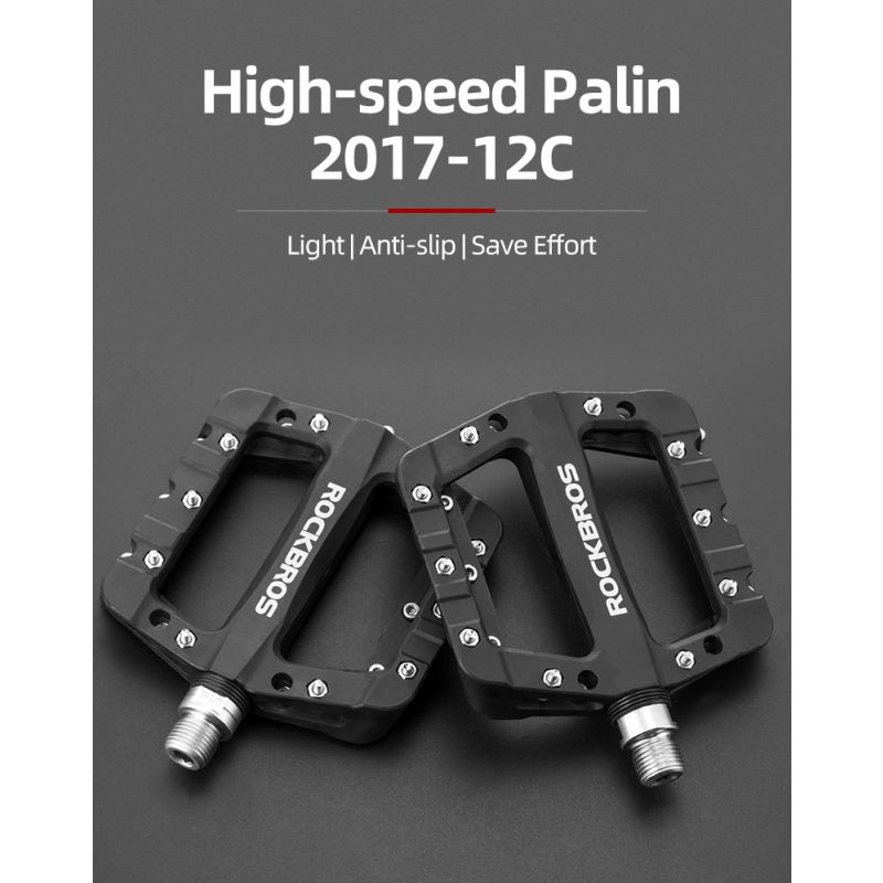 ROCKBROS Ultralight Sykkelpedaler Slitesterk Nylon Forseglet Lager MTB BMX Høykvalitet Ritt Utendørs Sykling