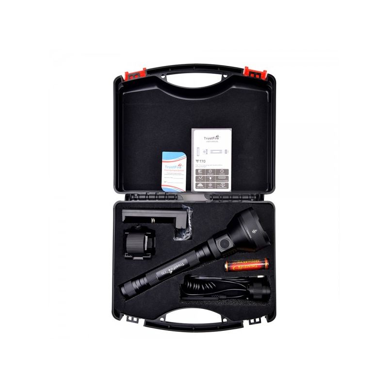 Trustfire T70 Kit XHP35 HI 2300 Lumen Høy Effekt Oppladbar LED Lommelykt Lang Rekkevidde Camping Jakt