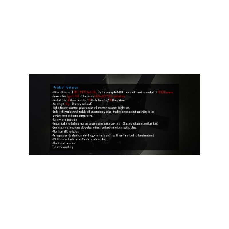 Oppdag IMALENT MS03 høy ytelse lommelykt med 13000 lumen og 324 meter stråleavstand med 21700 batteri