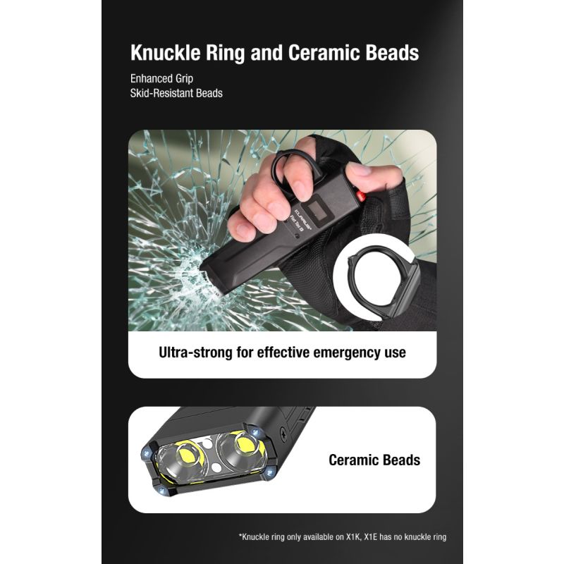 Klarus X1 EDC Lommelykt 4200LM Turbo Lys, Taktisk Nød Utendørs Lys, 175m Rekkevidde, SST-70