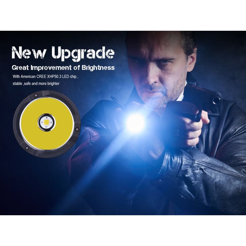 JETBEAM M37 PRO Taktisk Lommelykt m/3700lm høy ytelse, IPX8, 21700 batteri, 48t drift!