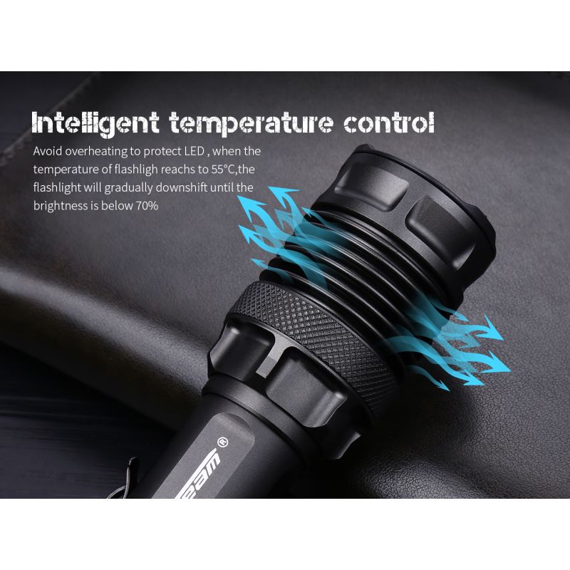 JETBEAM M37 PRO Taktisk Lommelykt m/3700lm høy ytelse, IPX8, 21700 batteri, 48t drift!