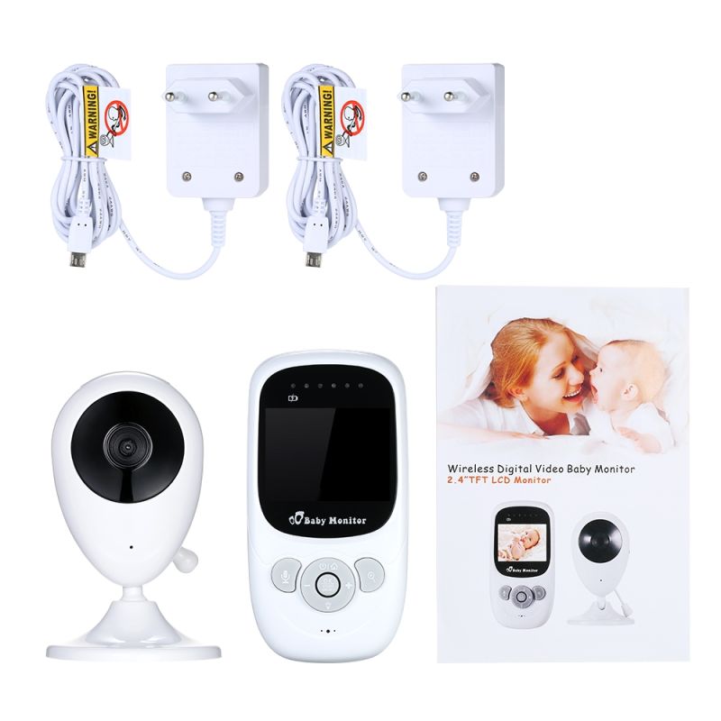SP880 trådløs video Baby Monitor 2,4 tommers LCD toveis lyd infrarødt nattsyn for babyovervåking 2,4 GHz
