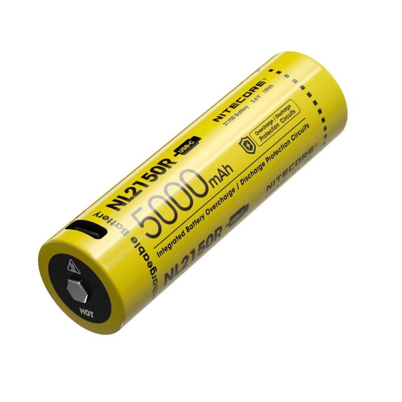NITECORE NL2150R 5000mAh 3.6V 18Wh USB-C Li-ion oppladbart batteri høy kapasitet kompakt og portabel