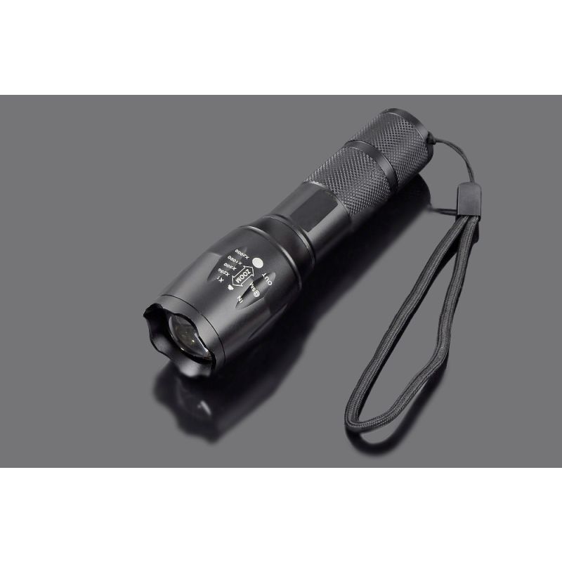 Ultrafire A100 Zoombar T6 LED-lommelykt 1800-lumen høy lysstyrke justerbar bjelke for utendørsbruk