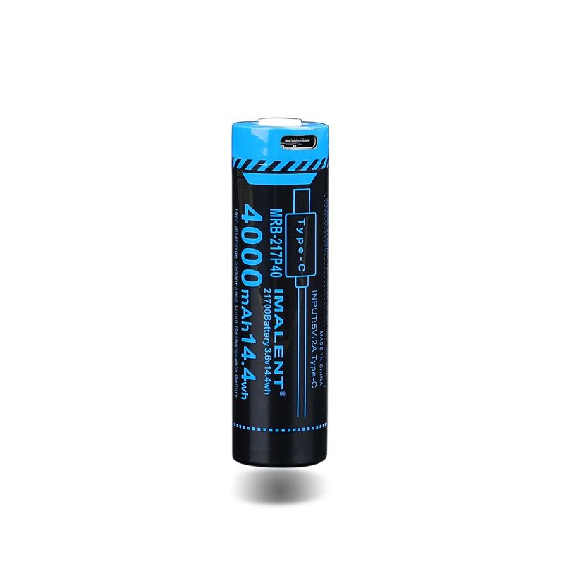 Oppdag IMALENT MRB-217P40 21700 batteri med 4000mAh Type-C oppladbart for kameraer lommelykter gadgets