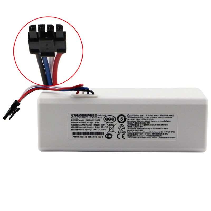 Oppgrader Xiaomi Mijia Mi støvsuger med Originalt robotbatteri 1C P1904-4S1P-MM og høy batterikapasitet