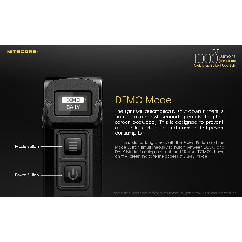 Nitecore TUP kompakt LED lommelykt 1000 lumen USB oppladbar med XP-L HD V6 og OLED skjerm for utendørsutstyr