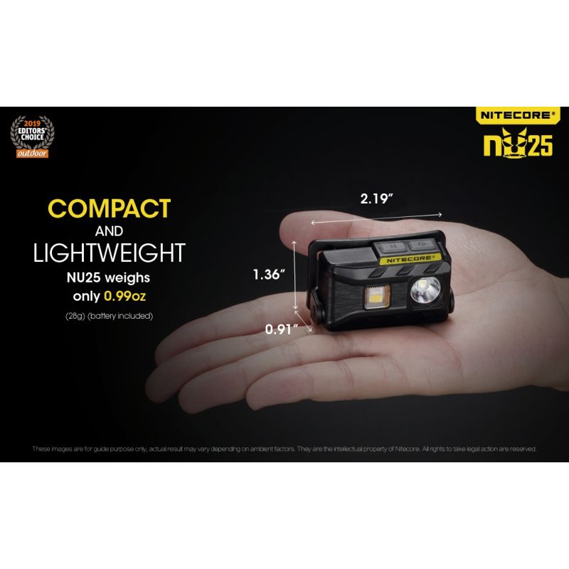 Oppdag verden med Nitecore NU25 XP-G2 S3 LED 360 lumen hodelykt for camping og allsidig utendørsbelysning