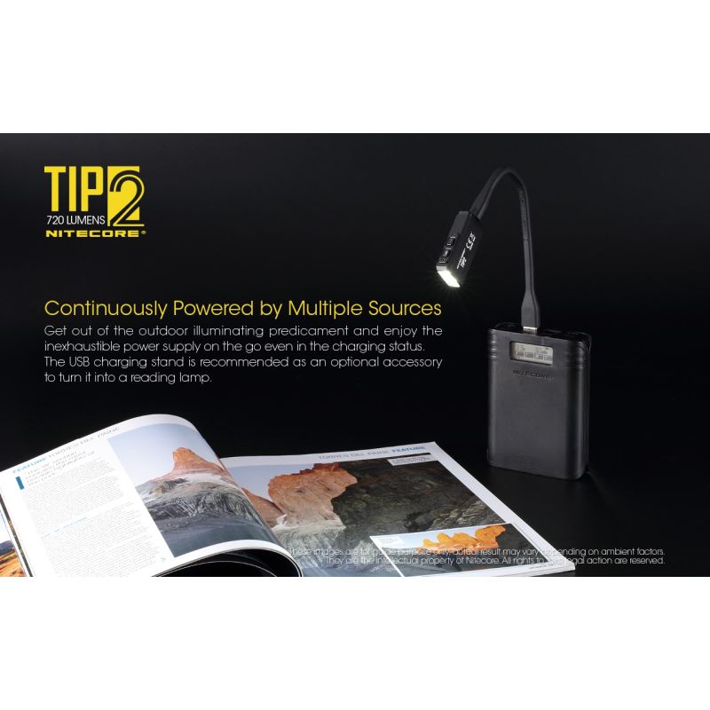 Nitecore TIP2 USB-oppladbar nøkkelringlommelykt 720 lumen Kompakt LED-belysning for camping og daglig bruk