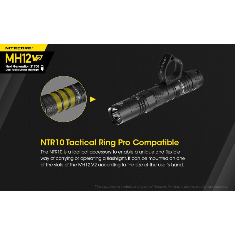 Nitecore MH12 V2 XP-L2 V6 LED 1200 lumen robust lommelykt med utendørs belysning og allsidige strømalternativer