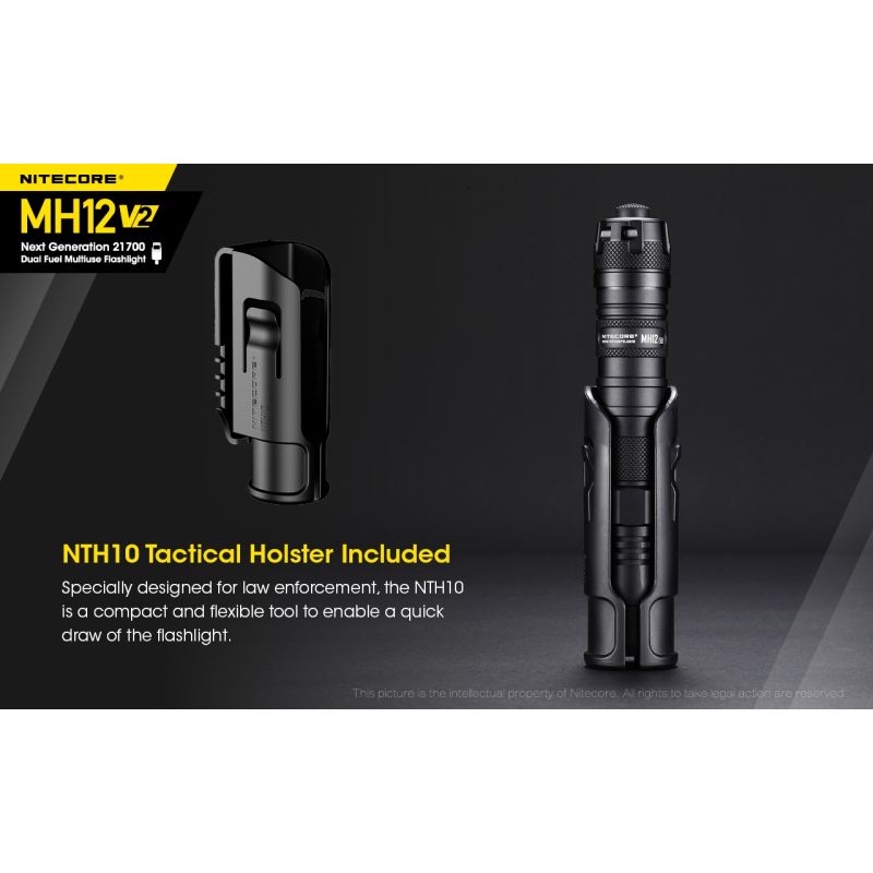 Nitecore MH12 V2 XP-L2 V6 LED 1200 lumen robust lommelykt med utendørs belysning og allsidige strømalternativer