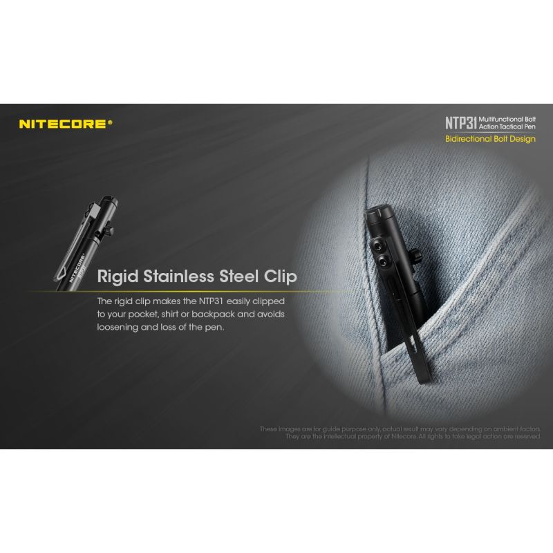 Nitecore NTP31 multifunksjonspenn med robust design aluminiumlegering og Gelion 39 påfyll for friluftsliv