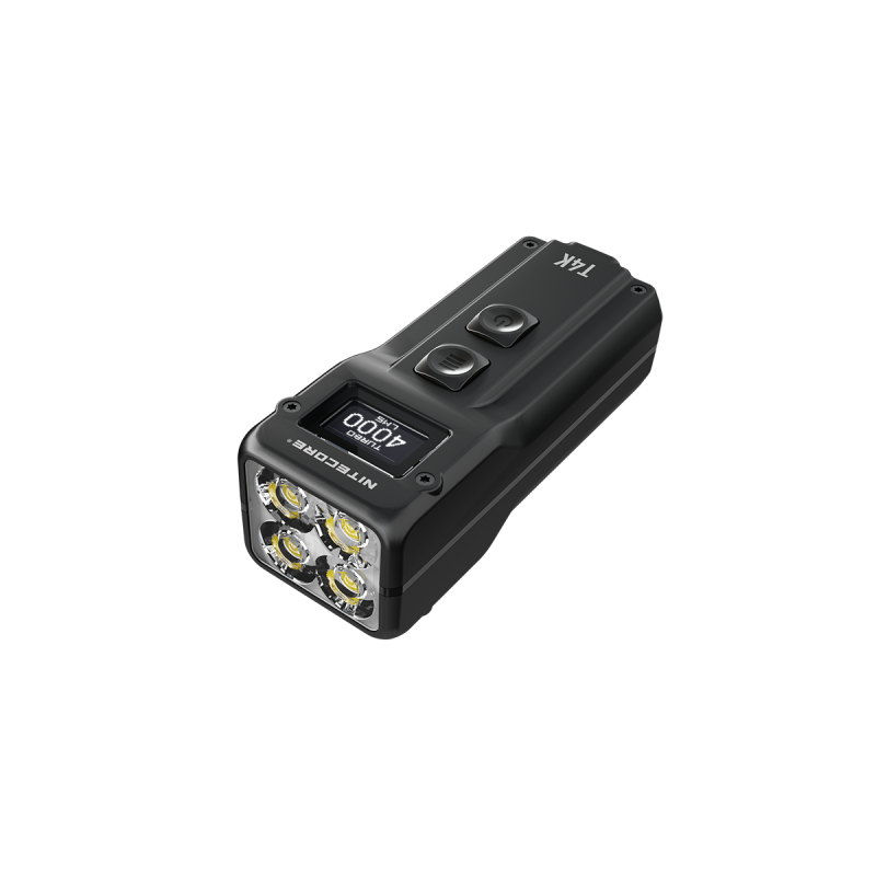 Nitecore T4K bærbar nøkkelringlommelykt 4000 lumen USB-C lading kompakt design for profesjonell bruk