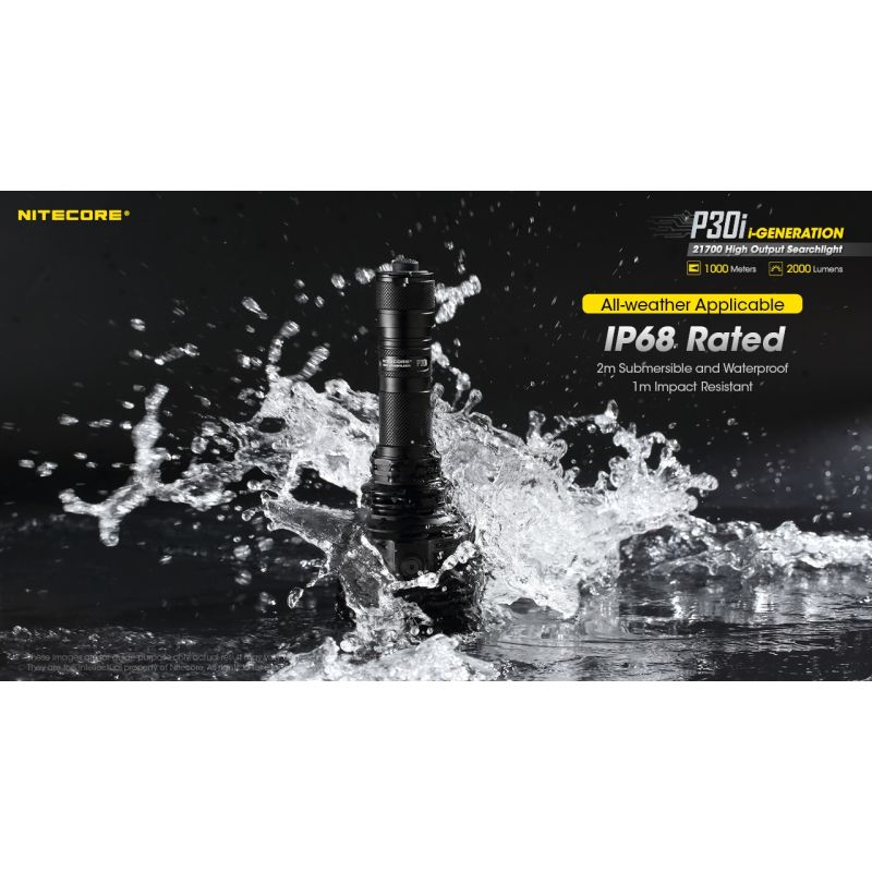 Nitecore P30i LED-lommelykt 2000 lumen med 1000 meter rekkevidde perfekt for eventyrlys og nødbelysning