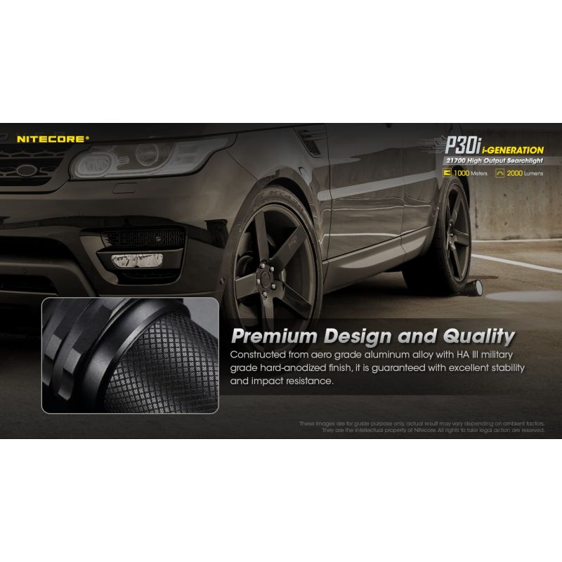 Nitecore P30i LED-lommelykt 2000 lumen med 1000 meter rekkevidde perfekt for eventyrlys og nødbelysning