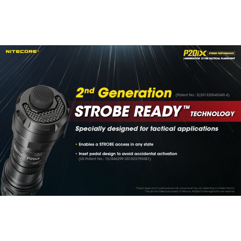 Nitecore P20iX LED lommelykt 4000 lumen USB-C oppladbar slitesterk utendørs taktisk lommelykt camping