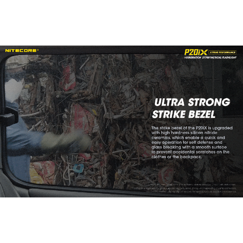Nitecore P20iX LED lommelykt 4000 lumen USB-C oppladbar slitesterk utendørs taktisk lommelykt camping