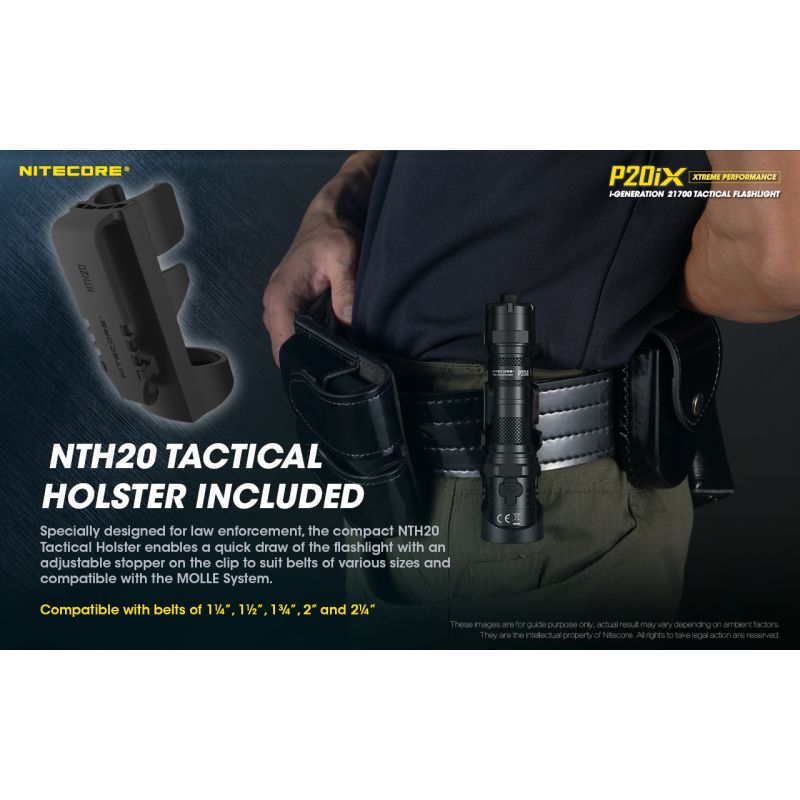 Nitecore P20iX LED lommelykt 4000 lumen USB-C oppladbar slitesterk utendørs taktisk lommelykt camping