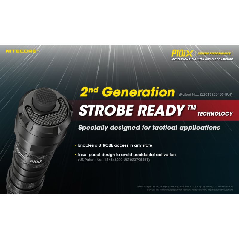 Nitecore P10iX kraftig LED lommelykt 4000 lumen robust holdbarhet lang batterilevetid 158 meter rekkevidde