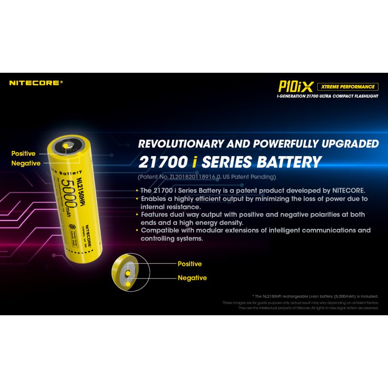 Nitecore P10iX kraftig LED lommelykt 4000 lumen robust holdbarhet lang batterilevetid 158 meter rekkevidde