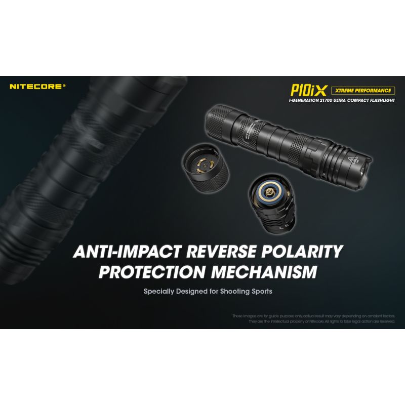 Nitecore P10iX kraftig LED lommelykt 4000 lumen robust holdbarhet lang batterilevetid 158 meter rekkevidde