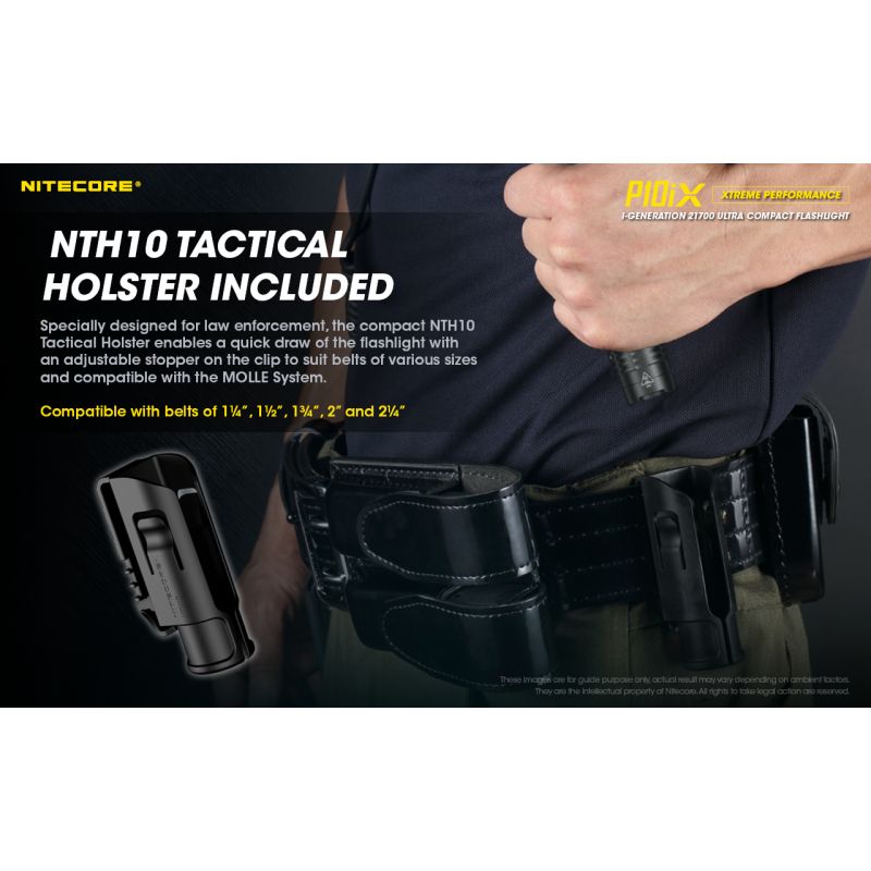 Nitecore P10iX kraftig LED lommelykt 4000 lumen robust holdbarhet lang batterilevetid 158 meter rekkevidde