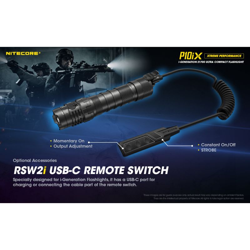 Nitecore P10iX kraftig LED lommelykt 4000 lumen robust holdbarhet lang batterilevetid 158 meter rekkevidde