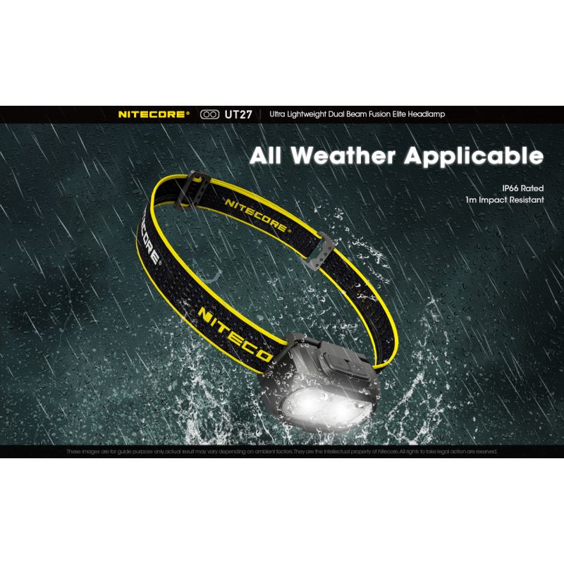 Nitecore UT27 LED hodelykt med kraftig belysning 520 lumen oppladbart batteri allsidige lysmoduser og robust design