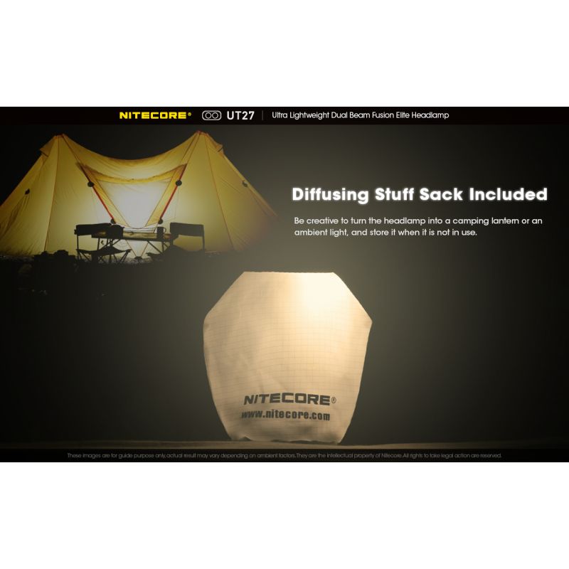 Nitecore UT27 LED hodelykt med kraftig belysning 520 lumen oppladbart batteri allsidige lysmoduser og robust design