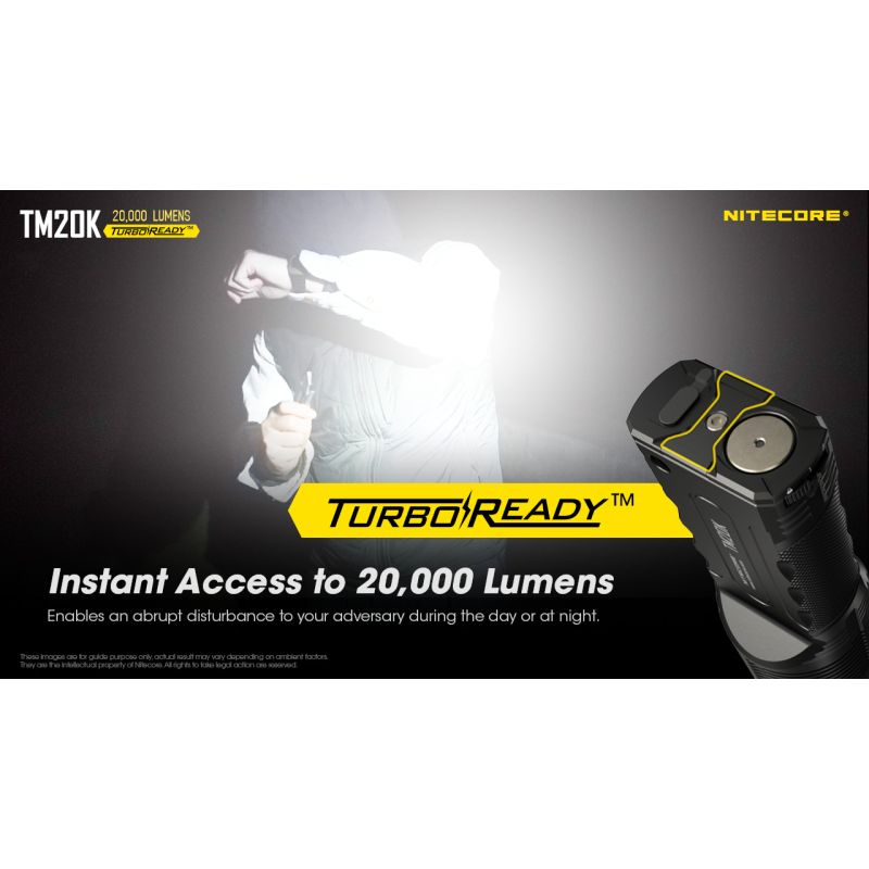 Nitecore TM20K LED-lommelykt 20000 lumen USB-C oppladbar robust og kraftig for søk og redning eventyrutstyr