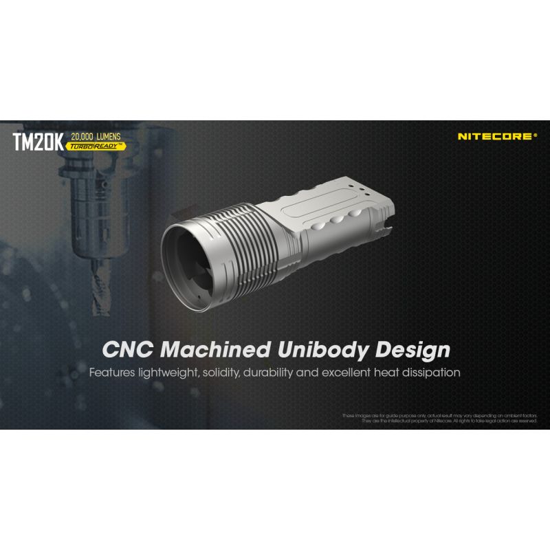 Nitecore TM20K LED-lommelykt 20000 lumen USB-C oppladbar robust og kraftig for søk og redning eventyrutstyr