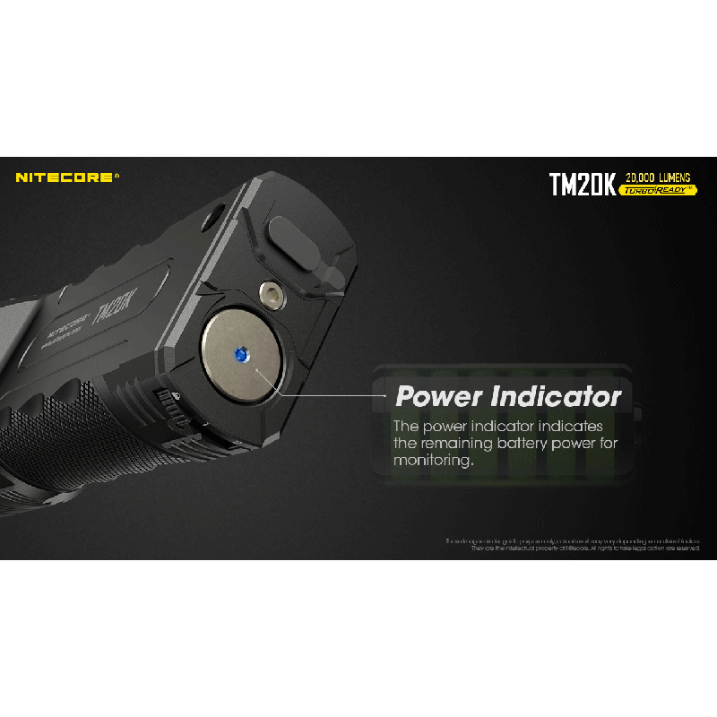 Nitecore TM20K LED-lommelykt 20000 lumen USB-C oppladbar robust og kraftig for søk og redning eventyrutstyr