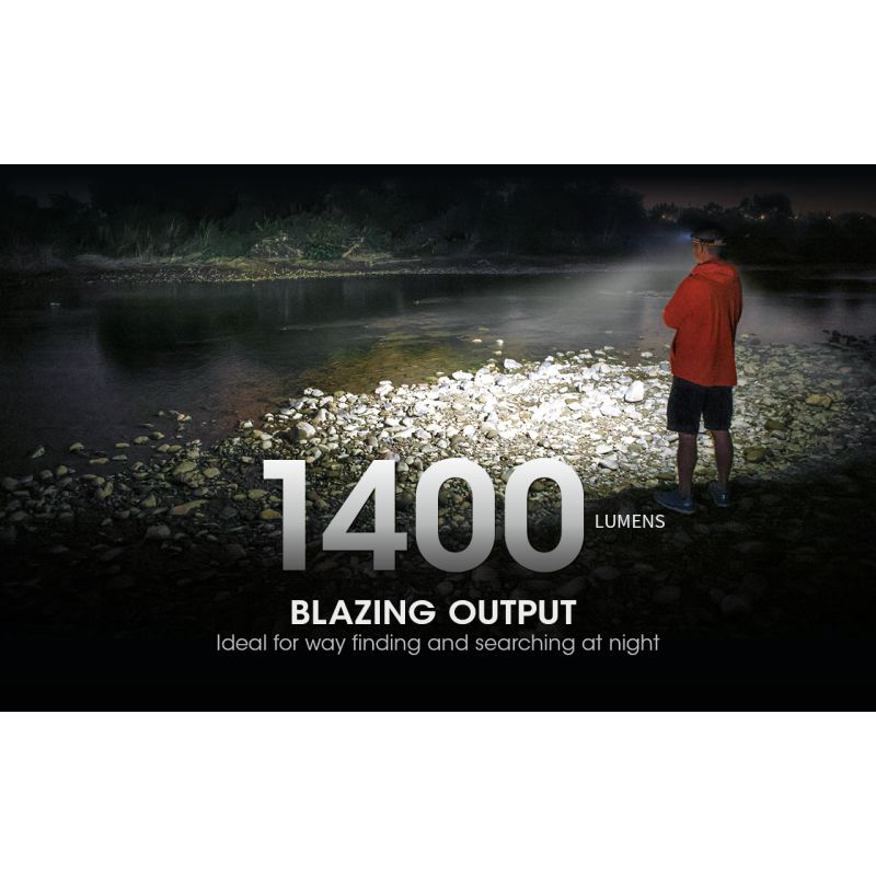 NITECORE NU43 oppladbar hodelykt kraftig belysning 1400 lumen for utendørs camping holdbar lang batteritid