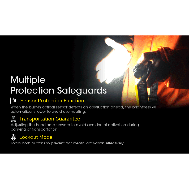 NITECORE NU43 oppladbar hodelykt kraftig belysning 1400 lumen for utendørs camping holdbar lang batteritid