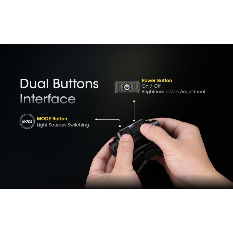 NITECORE NU43 oppladbar hodelykt kraftig belysning 1400 lumen for utendørs camping holdbar lang batteritid