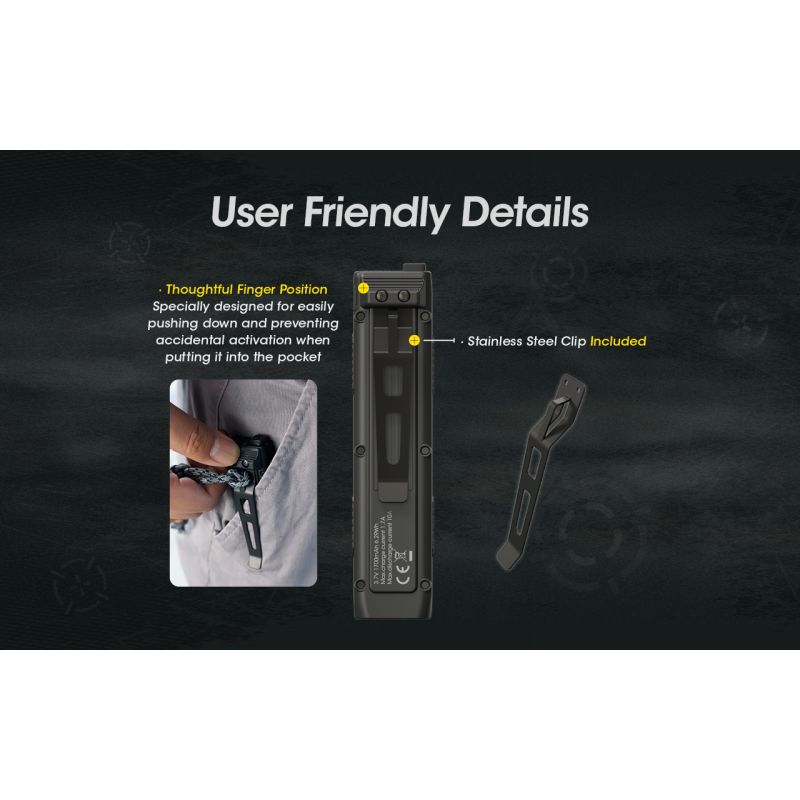 NITECORE EDC27 Oppladbar LED Lommelykt 3000 Lumen Perfekt for Uteaktiviteter og Nødsituasjoner