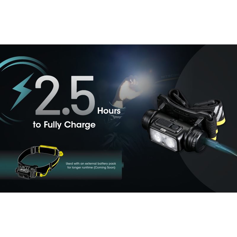 Nitecore NU50 LED-hodelykt 1400 lumen oppladbar lett utendørsbelysning for turogfriluftsliv og nødbelysning