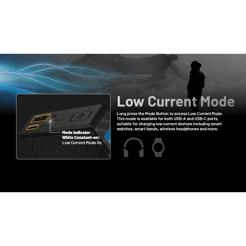 Nitecore Summit 20000 Powerbank Nødlader for ekstrem kulde | Oppladbart batteri med varme | 20000mAh QC PD USB-C | Utendørs friluftsliv og eventyr