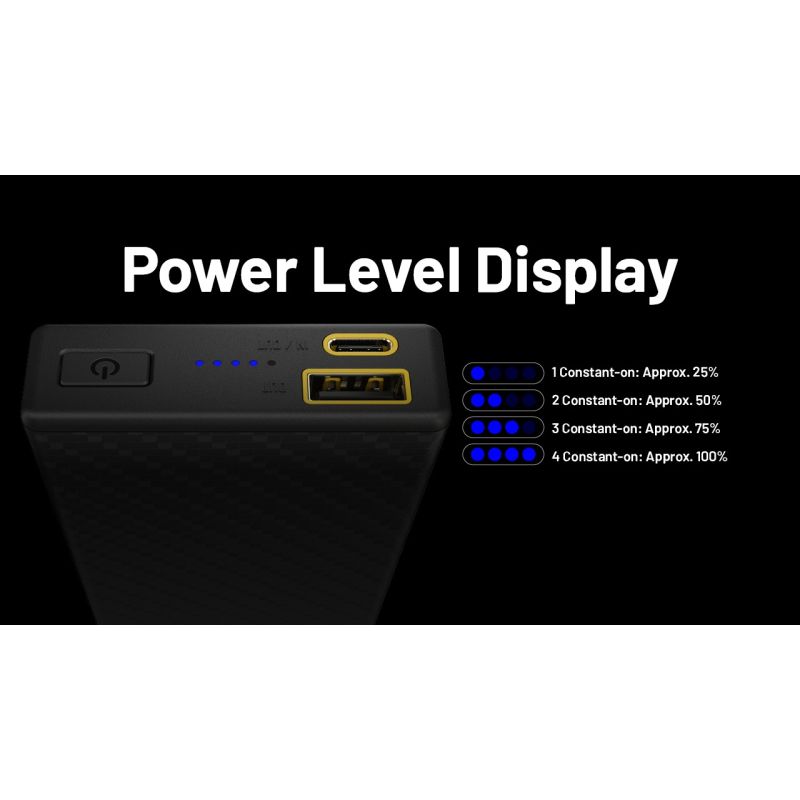 Nitecore Summit 20000 Powerbank Nødlader for ekstrem kulde | Oppladbart batteri med varme | 20000mAh QC PD USB-C | Utendørs friluftsliv og eventyr
