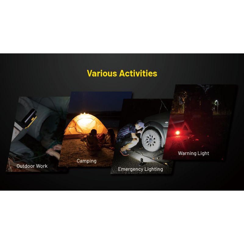 NITECORE NWL20 taktisk lys med 600 lumen multifunksjonell for utendørseventyr robust design og nødlys