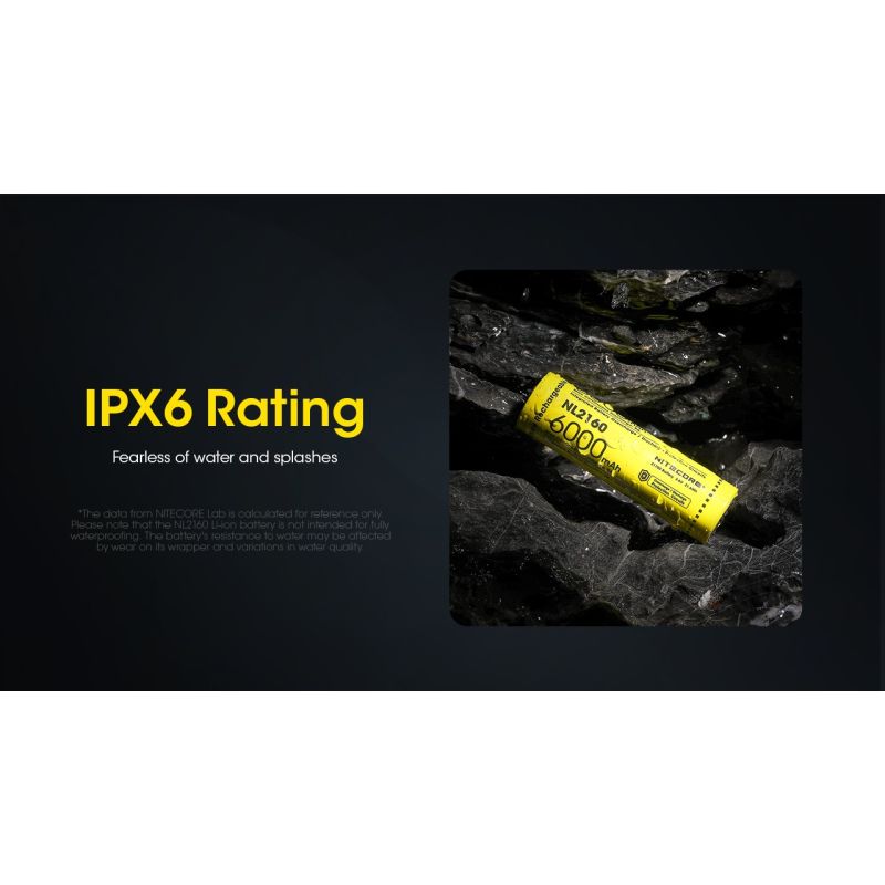 NITECORE NL2160 21700 Li-ion batteri 6000mAh for høyytelses lommelykter digitalkamera holdbar ytelse