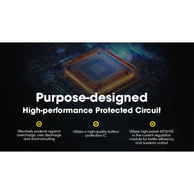 NITECORE NL2160HP 6000mAh 3.6V 18Wh USB-C Li-ion oppladbart batteri høy kapasitet kompakt og portabel