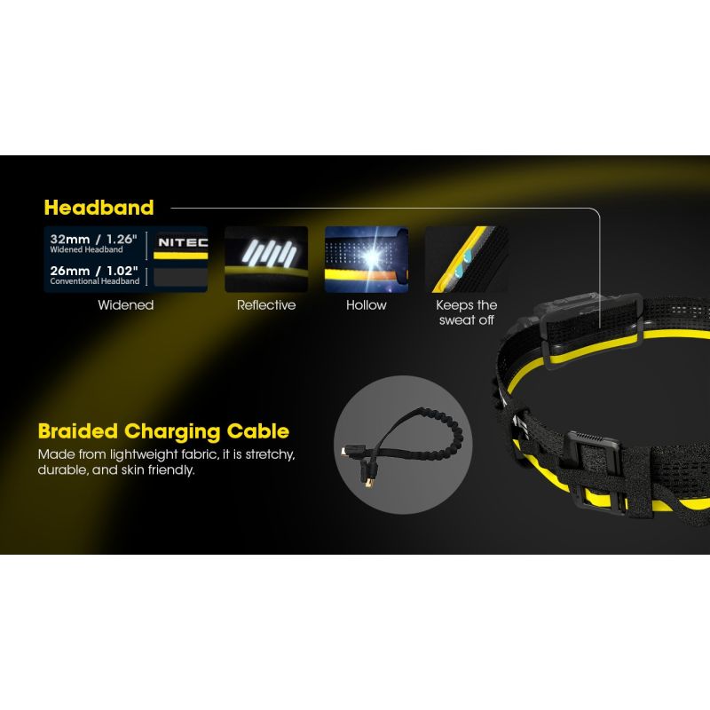 Nitecore Carbon Battery 6K Kit | Driftstidsforlenger for Hodelykt | 6000mAh IP68 til Nitecore NU40-NU50/HC65 UHE Tur